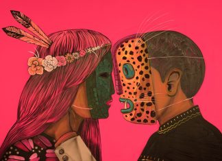 Edgar «Saner» Flores: Seres míticos y máscaras en el neo-muralismo mexicano