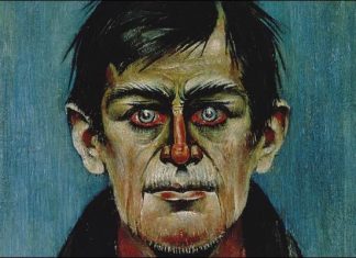 Un hombre con los ojos rojos